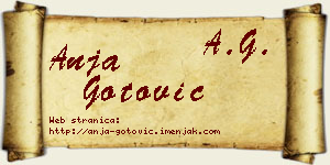 Anja Gotović vizit kartica